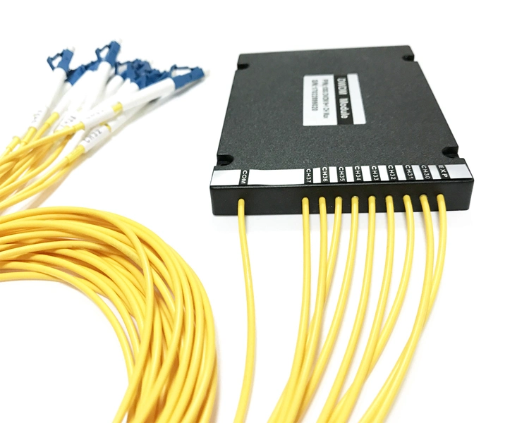 8+1CH DWDM LC/PC Plastic ABS Box Optical Mux/Demux with Express