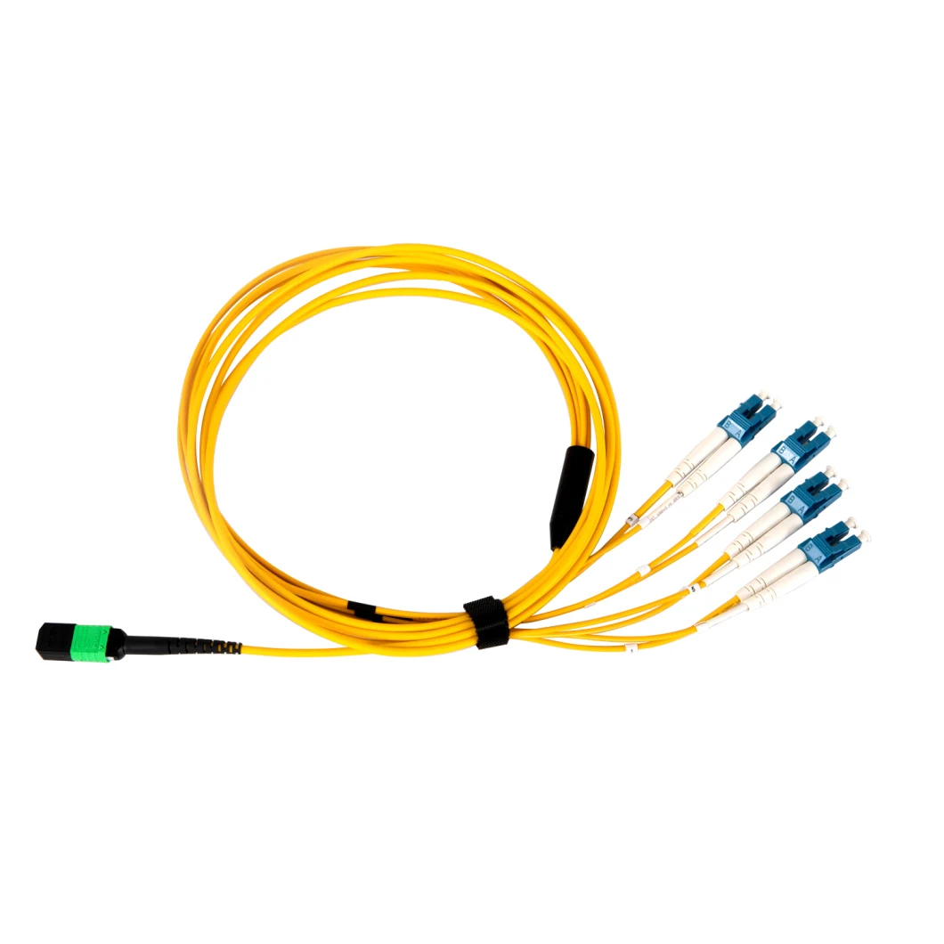 Fiber Optical Cables Singlemode MPO Male APC to 12 X LC-Upc Simplex Breakout Cable