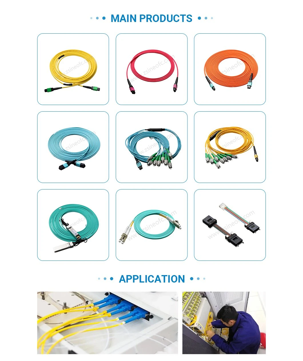 Fiber Bundle 12 Core Fiber Cable Pigtail Patch Cord