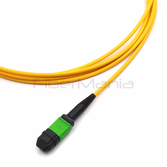 뜨거운 판매 공장 가격 4/6/8/12 광섬유 MPO/MTP 여성 - LC Uniboot PVC 단일 모드 브레이크아웃 케이블(RoHS 포함)