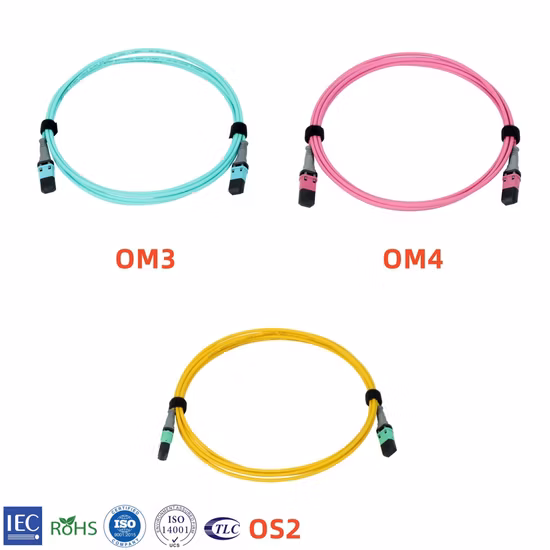 Fcj Opto MTP 다중 모드 네트워크 패치 케이블 및 피그테일 광섬유 케이블